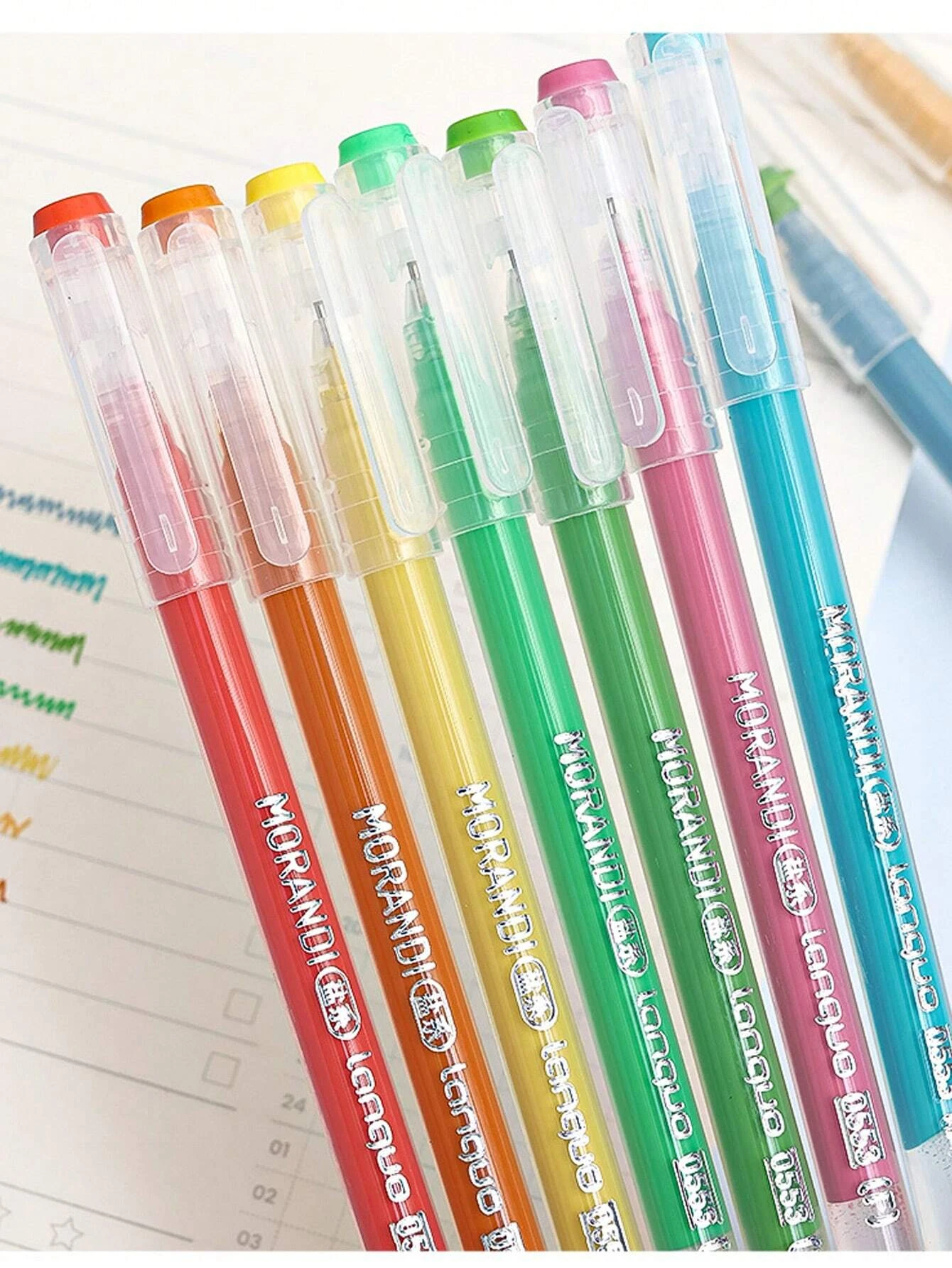 Languo 207/180/27/9 colors Multi-Color Handbook Pen 0.5mm Morandi Color Gel Pen Student Writing Painting Drawing Marker Pens Set