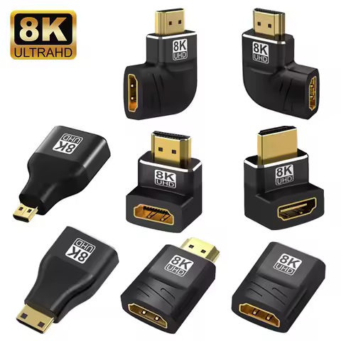 HDMI-compatible Adapter Mini/Micro HDMI To HDMI 8K 60Hz 4K 120Hz/144Hz HDMI Male To Female Converter For HDTV Laptops PS4 TV Box