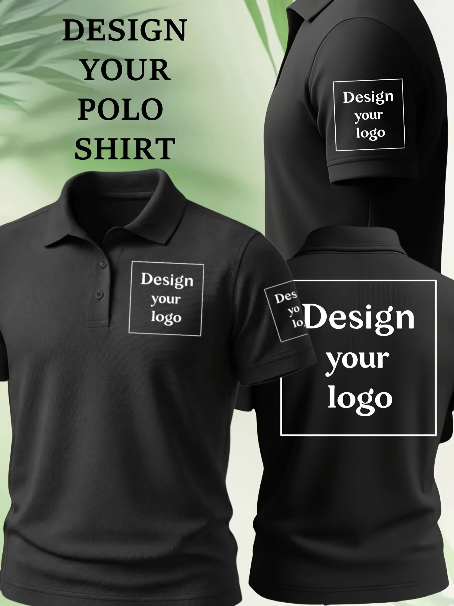 

Customizable Men'S Polo Shirts Customized Front Chest Customized Left Arm Customized Back Customized Corporate Uniforms
