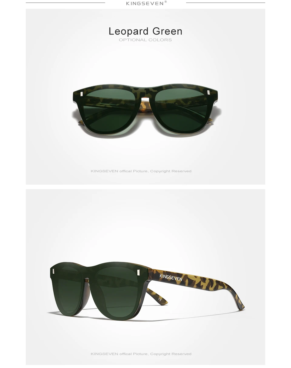 KINGSEVEN Neue Marken-Design Herren-Sonnenbrille Polarisierte Sonnenbrille Damen Integrierte Linse Modische Brillen Oculos De Sol – Detail 10