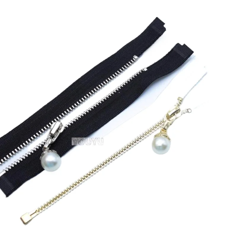 

10pcs/Lot 3# 5# 12 To 40cm Short Diamond Slider Metal Zipper Single Open Pink Purple Kids Pet Doll Jacket Tailor Sew Accessory