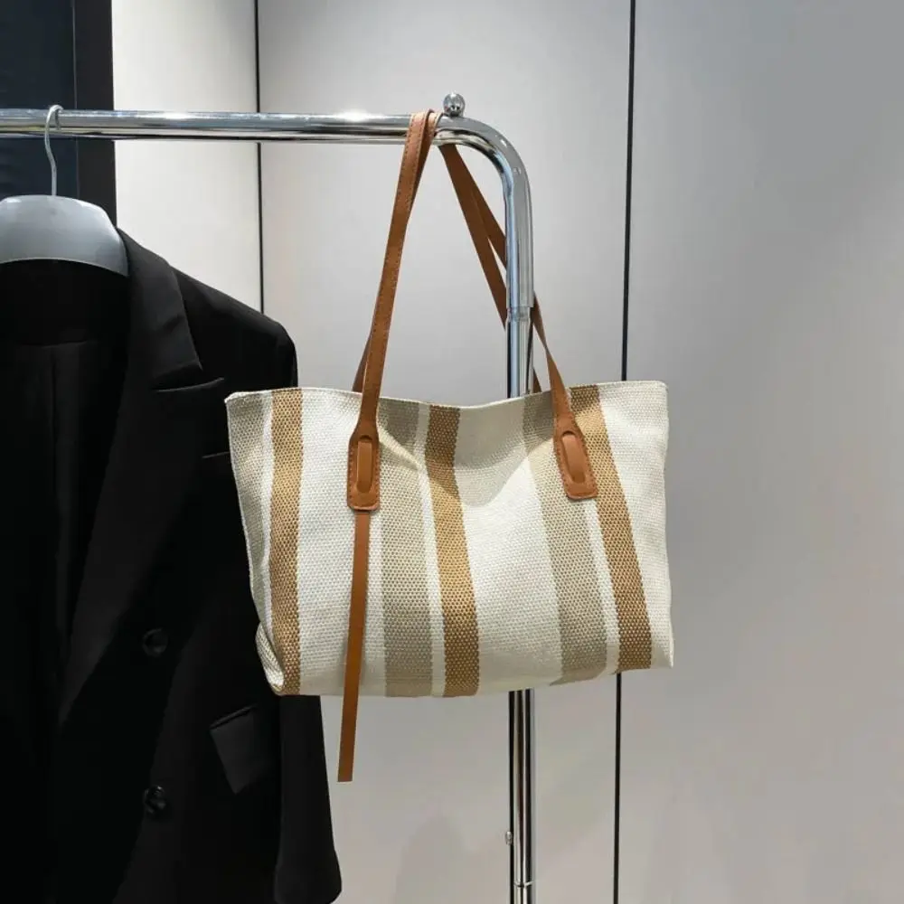 

Durable Eco-friendly Canvas Cloth Bags Exquisite Lightweight Tote Bag Reusable Foldable Shoulder Bag Outdoor