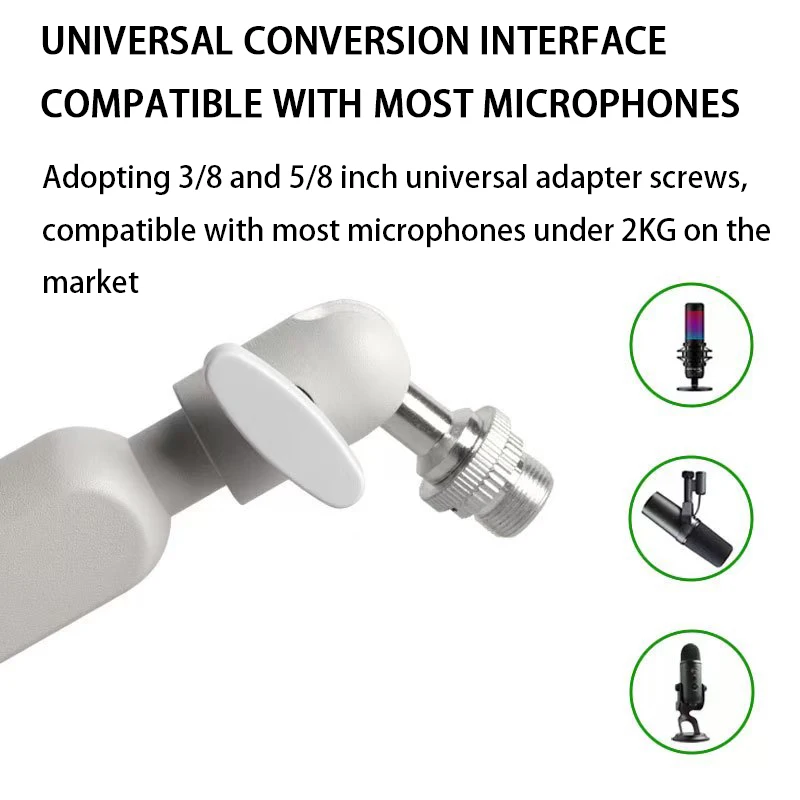 Adjustable Microphone Suspension Boom Arm Stand Desktop Mic Arm Anti-shake Microphone Stand for Phone Computer Live Streaming