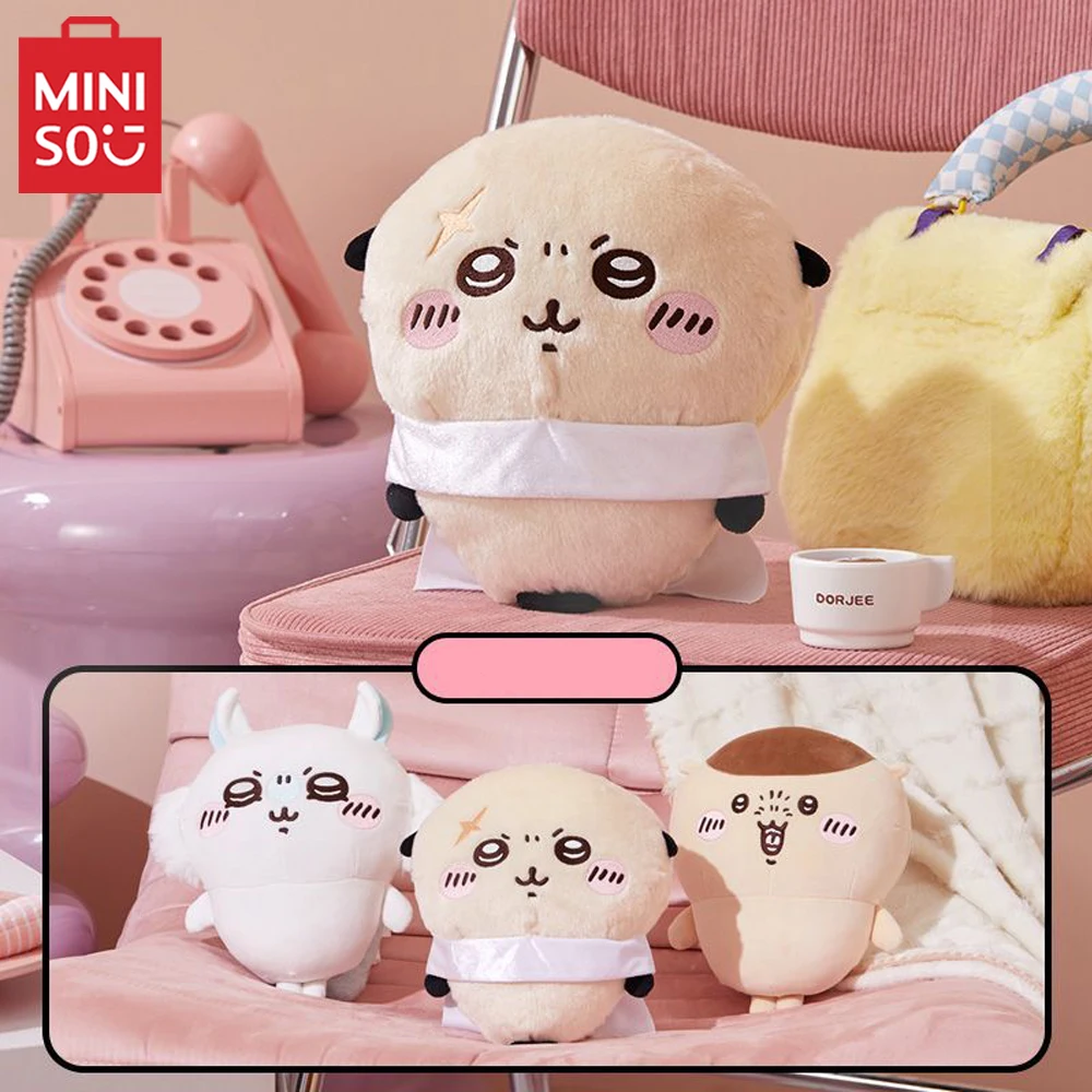 MINISO Cartoon Anime Chiikawa Series Rakko Momonga Kurimanju Standing Posture Plush Doll Appease Toys Girl Birthday Gift