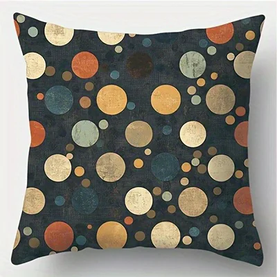 Vintage Polka Dot Pattern Double-sided Printed pillow cover Short plush Suitable living rooms bedrooms sofas throw cushion cover
