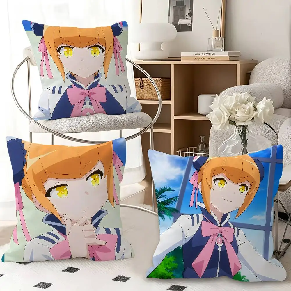 1pc Highrozetta In Another World With My Smartphone Fashion Square Pillowcase Bedroom Sofa Room Ins Decoration Leisure