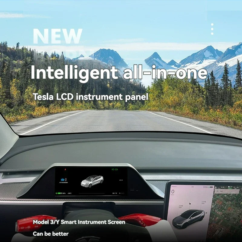 8.9" Head-Up Display Instrument Cluster Dashboard Display Touchscreen for Model 3 Y