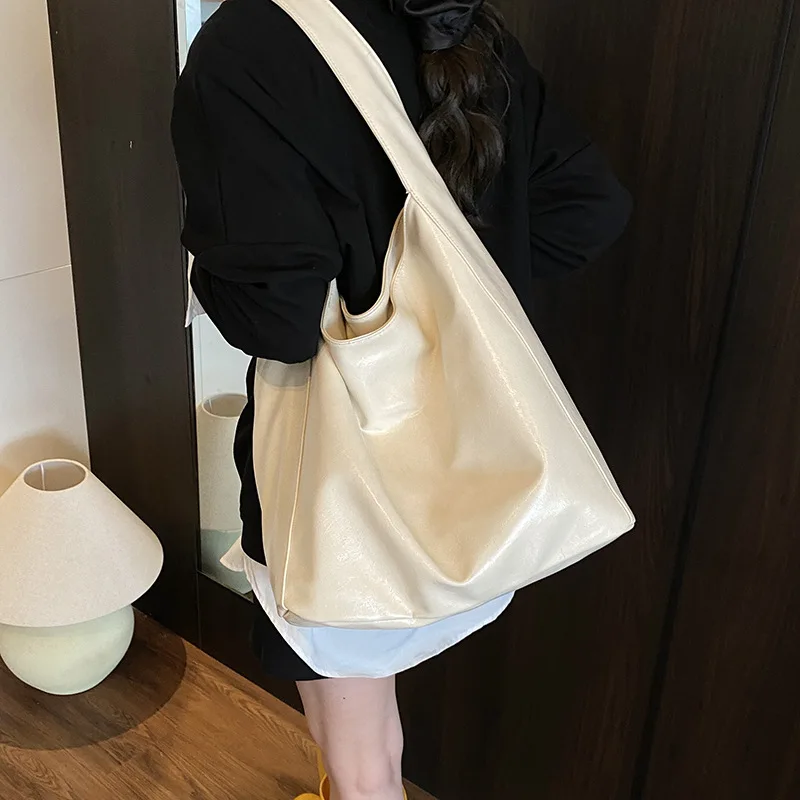 Rustige zomertas uit 2025, casual schoudertas voor dames, boodschappentas van zacht leer, minimalistische dag tot nacht crossbody