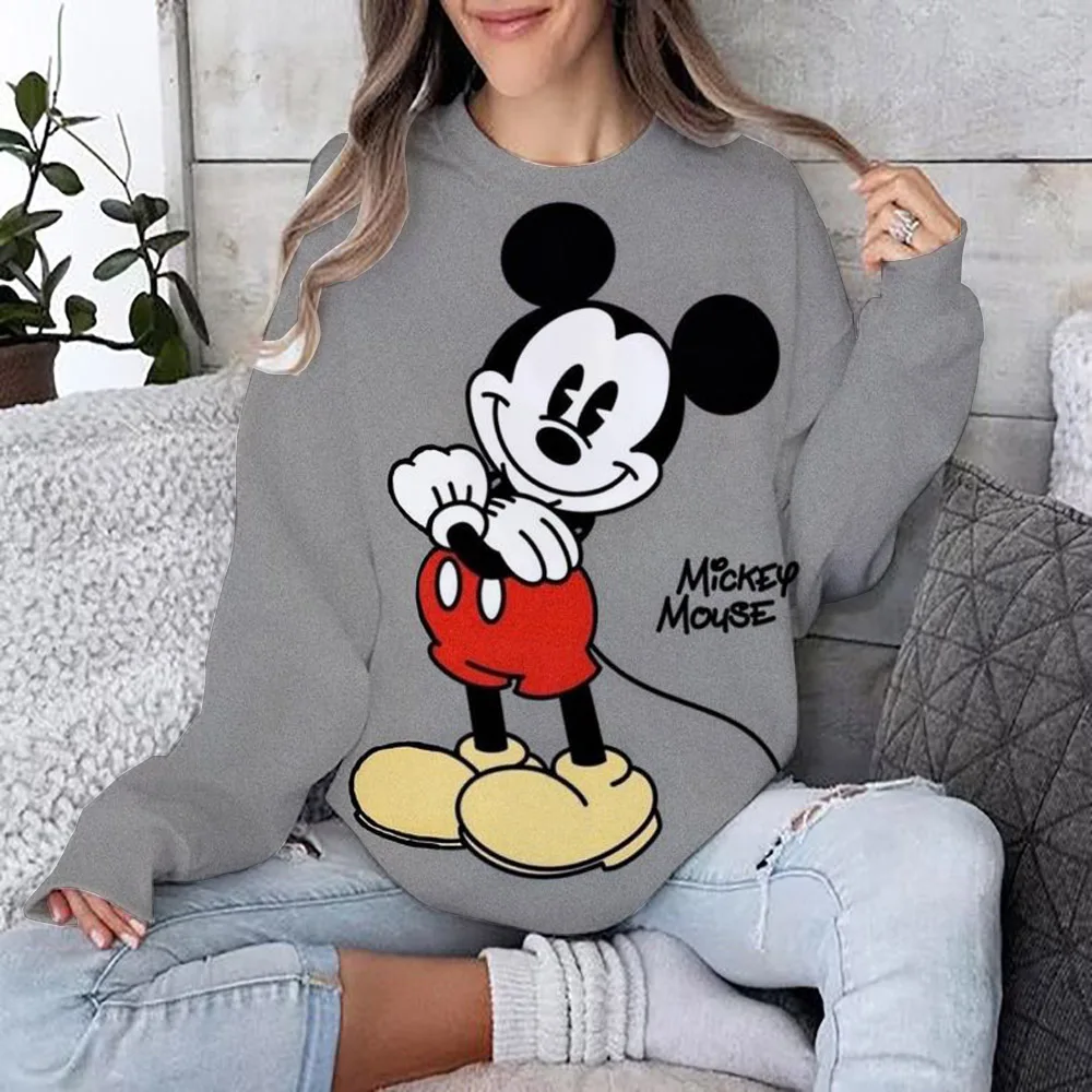 

Disney Women Hoodies and Sweatshirts Mickey Mouse Fall Spring Sweatshirts Fall Spring Harajuku Long Sleeve Hoodie Clothes
