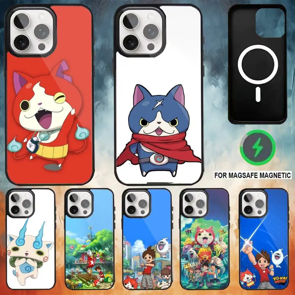 Чехол для телефона Y-Yokai Game W-Watch для iPhone 17, 16, 15,14,13,12,11 Plus, Pro Max с магнитной беспроводной зарядкой Magsafe