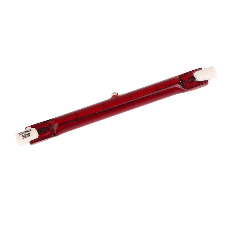 1Pc 500W Red R7 IR Infrared Halogen Outdoor Parasol Heater Tube Bulb Lamp 118mm Home Decoration Holiday Party Supplies 220-240 V