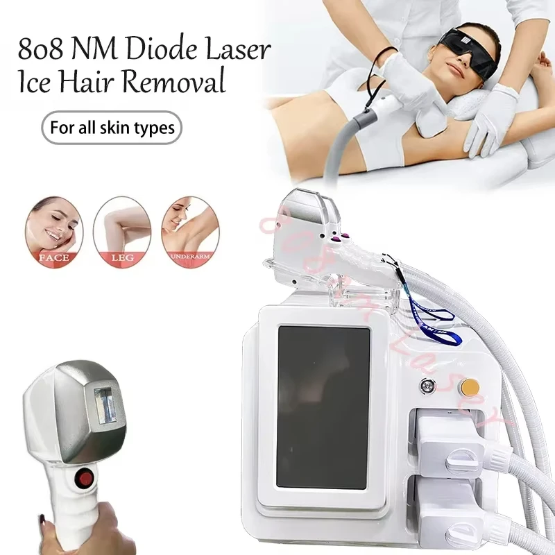 2024 3000w Professional Two Handle 808nm Diode Laser Hair Removal Machine 2500w Depilation Equipment Triple Wavelength Device