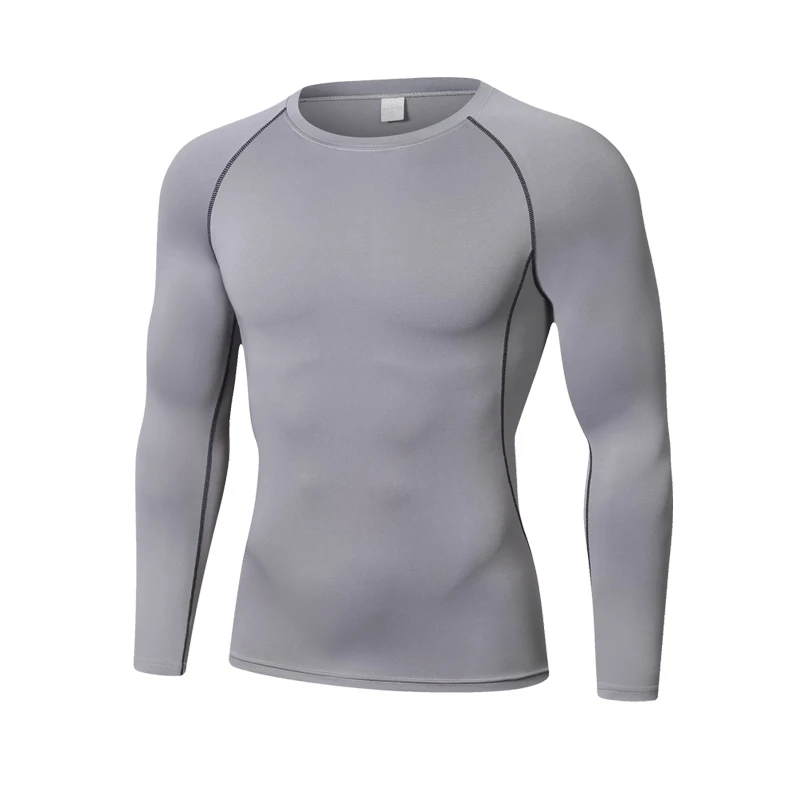 Compression Long Sleeve T Shirt Men Elastic Training T-shirt Gym Fitness Workout Tights Sport Jersey Athletic Running Shirt Men