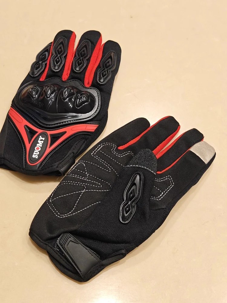 

Lightweight Motorcycle Gloves for Summer SUOMY Anti-Collision Design with Wear-Resistant PVC & Full Finger Touchscreen gp Gear