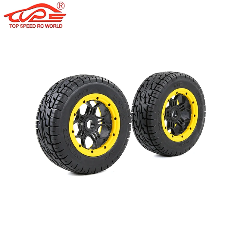 Upgrade Parts ALL TERRAIN TYRES WITH WHEEL HUB BEADLOCKS RING KIT for 1/5 SCALE LOSI 5IVE T ROFUN ROVAN LT KM X2 SLT/V5/ BAHA 5S