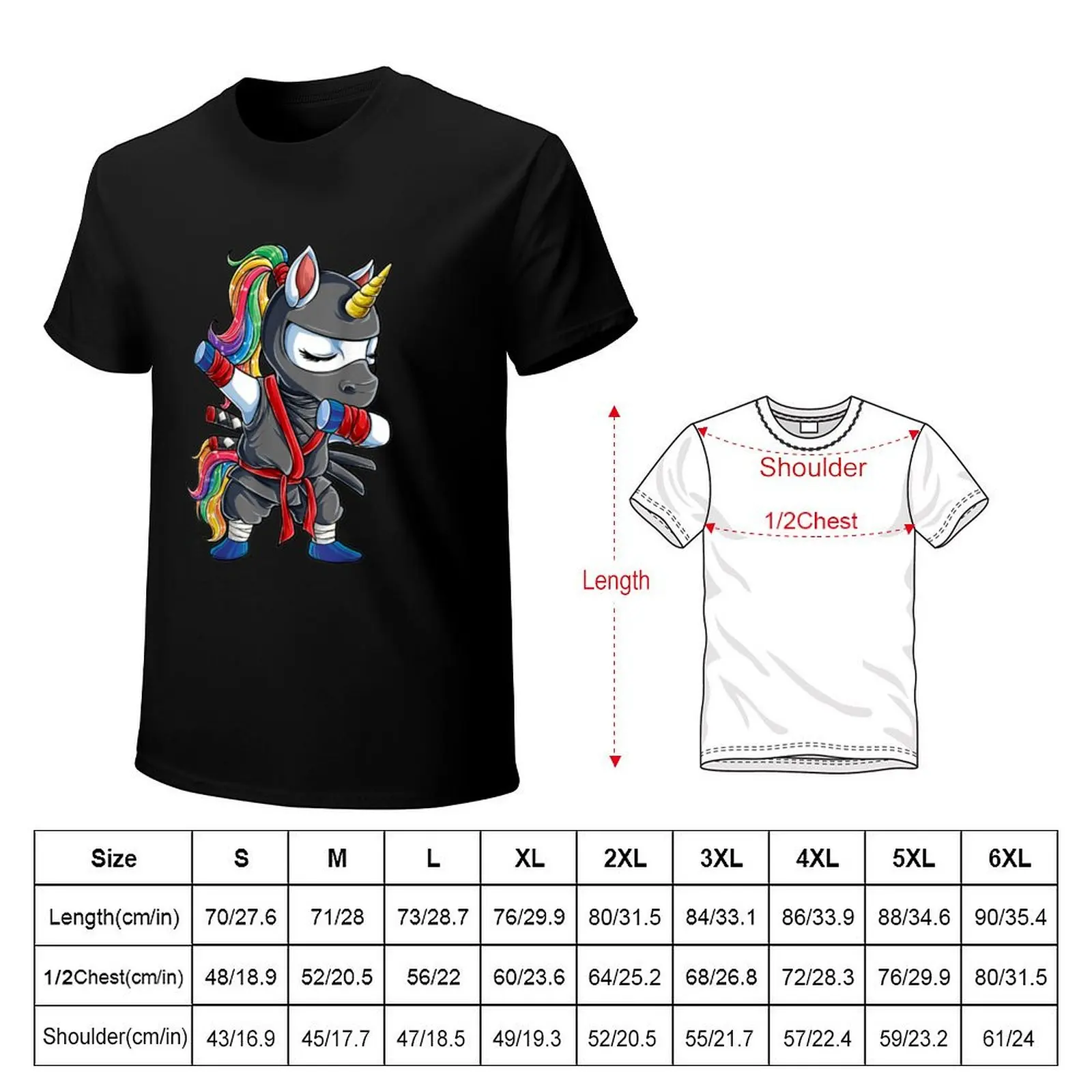 Dabbing Ninja Unicorn T Shirt Girls Rainbow Martial Arts Tee T-Shirt customs design your own man clothes plain t shirts men