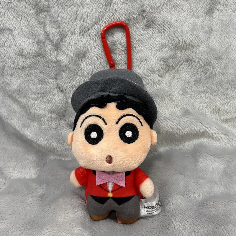 Crayon Shin Chan Cute Plush Pendant Creative Fluffy Doll Keychain Adorable Stuffed Ornament Bag Charm Decor Birthday Gift