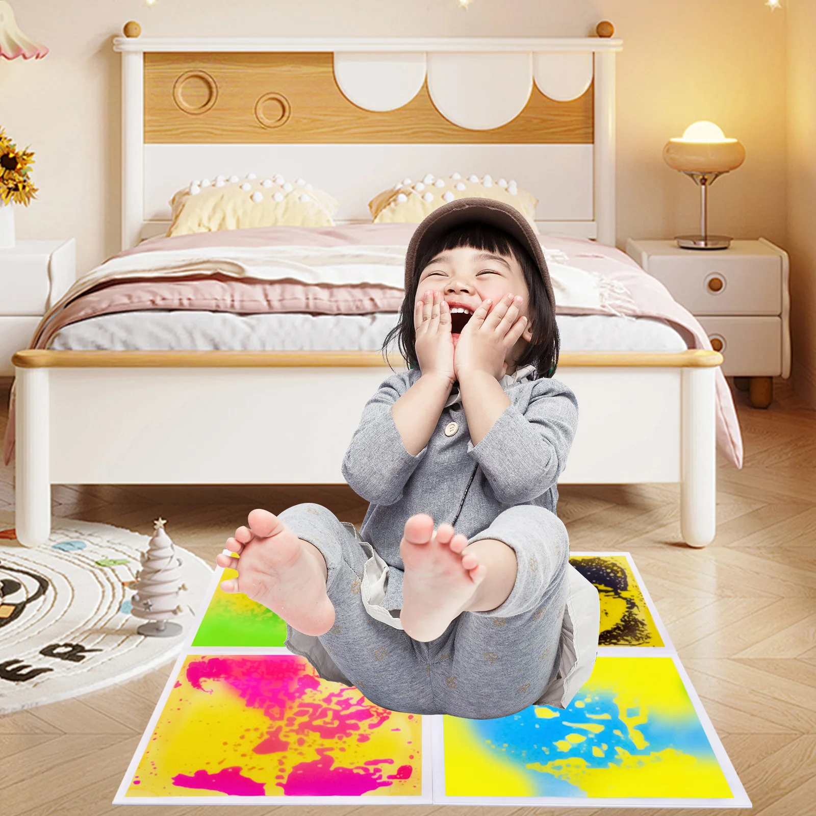 Zachte visuele sensorische speelgoedmat voor zacht tastbaar plezier - Zintuiglijk spel Educatief speelgoed voor kinderen