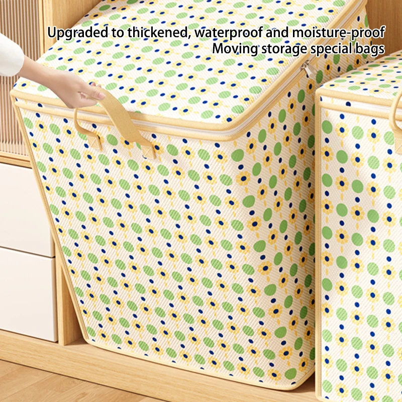 Large Capacity Clothes Storage Bags Closet Organizers Storage Bins Foldable Storage Toy Containers Box Dust-Proof Moving Bag