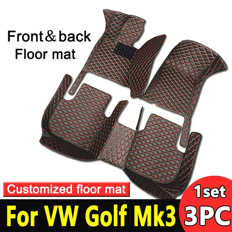 

Автомобильные коврики для VW Volkswagen Golf Mk3 1992 ~ 1998, кожаные коврики для 5-дверных хэтчбеков с домашними животными, аксессуары для ro