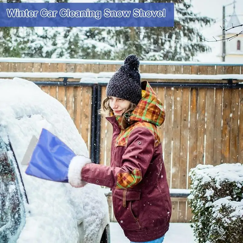 Grattoirs à glace et brosses à neige imperméables, Grattoirs à glace efficaces, Brosses à neige, Fin et compact, Gant à glace chaude pour Noël