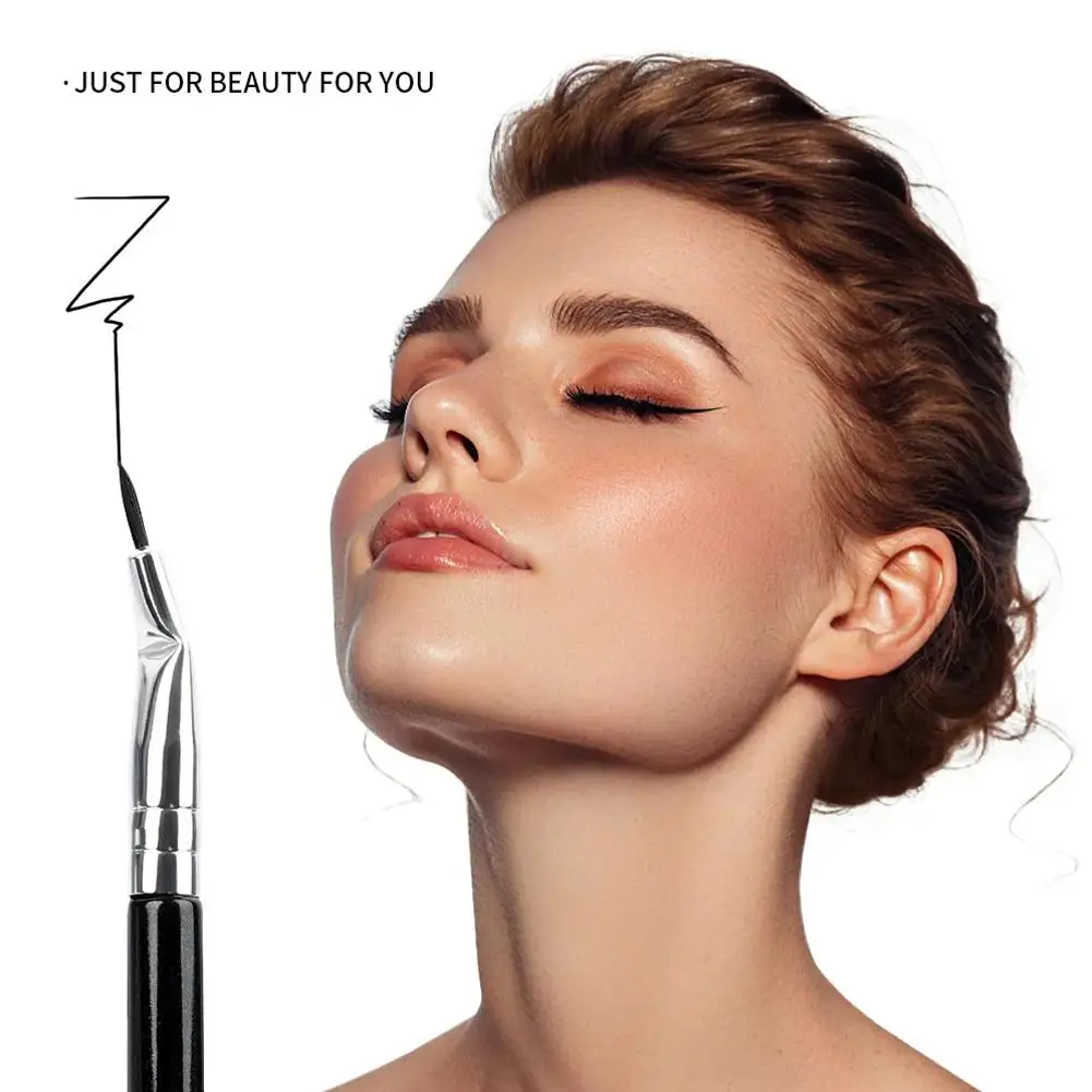 Bent Liner Makeup Brushes Angled Eyeliner Brush Eyeshadow Eye Brushes Fine Contour Eye Makeup Eyeliner Tool Brow Tool Brush G9y0