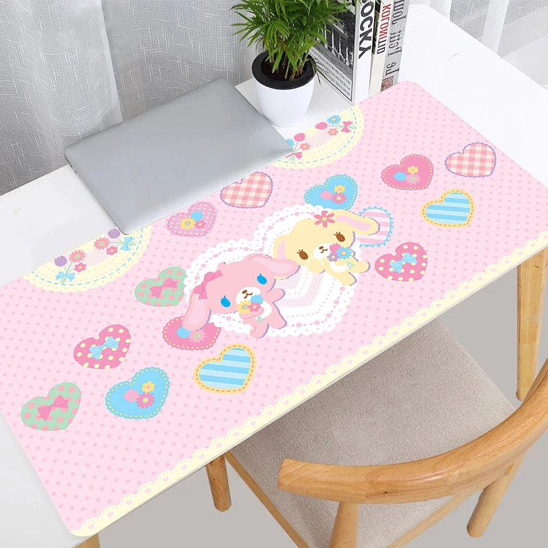 Tappetino per mouse grande S-sugar Bunnies xxl Kawaii Laptop da ufficio Giocatori di e-sport Tappetini da scrivania Accessori da gioco per PC Tappetino per mouse Tappetino per tastiera