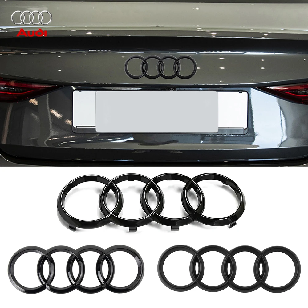 Car Accessories Audi Original Car Front Grille Emblem Trunk Sticker For AUDI TT 8j S3 Q3 A3 8V A1 A4 B7 Q5 Q7 A7 A5 Q2L A6 C7 R8