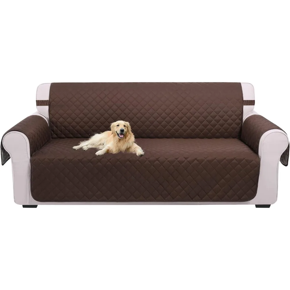 

U-NICE HOME 4 Seater Sofa Cover 91 Inch Large Couch Covers for 4 Cushion Couch with Elastic Straps Water Resistant Furniture Pro