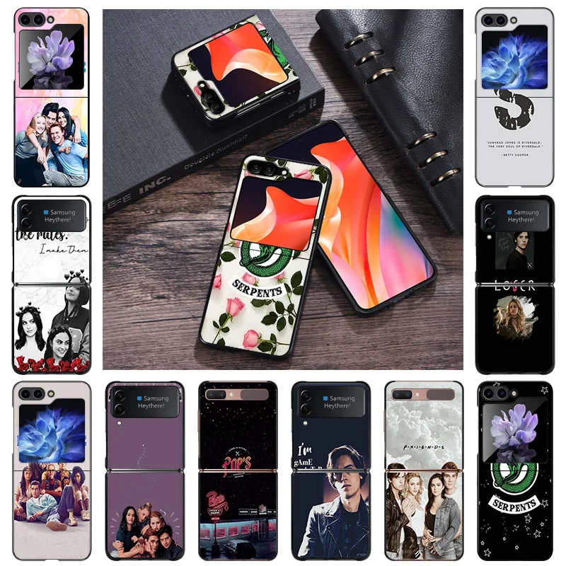 Hard Phone Cases For Samsung Z Flip 6 5 4 3 Galaxy Flip6 5G Flip5 Flip4 Flip3 Riverdale South Side Serpents PC Black Matte Cover