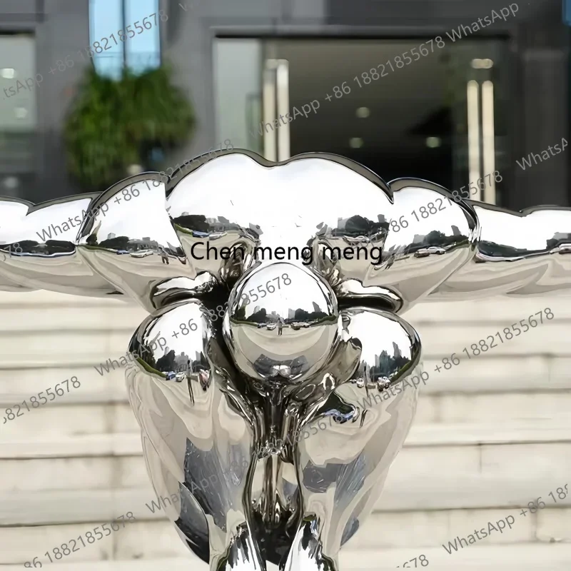 F150 Stainless steel contemplative sculpture decorative items for hotels, villas, lawns, gardens, shops, shopping malls and offi