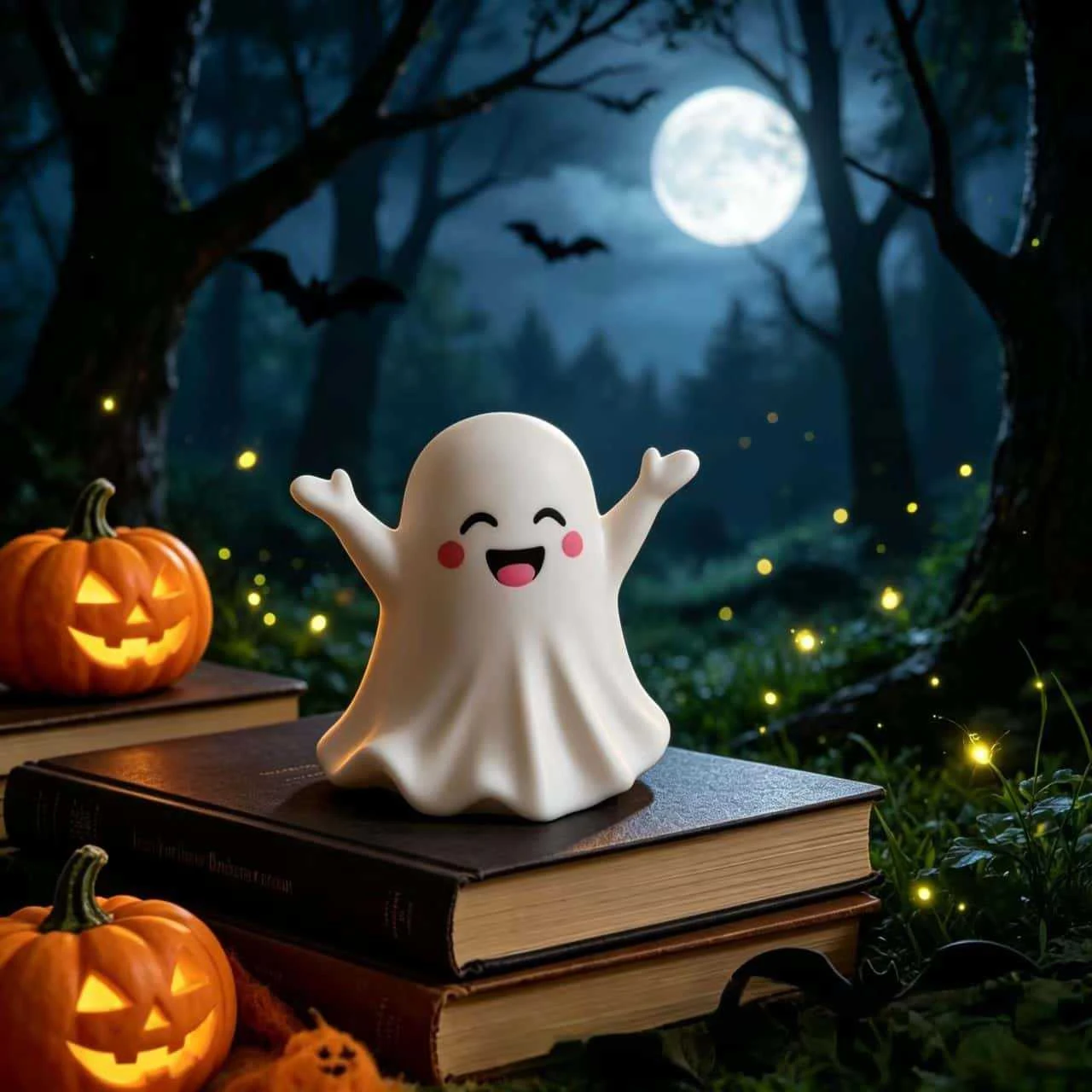 6pcs set Halloween Funny Ghost Ornaments PVC Ghost Creative Desktop Decoration Halloween Party Festival Gifts