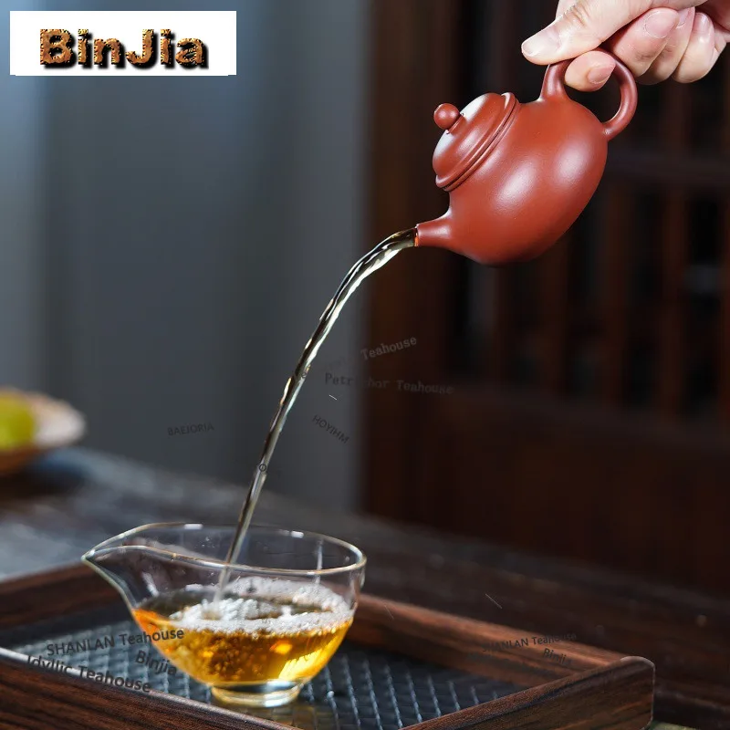 BAEJORIA 150ml Antique Yixing Purple Clay Teapots Handmade Light Element Pot Raw Ore Dahongpao Mud Kettle Zisha Tea Set Gifts