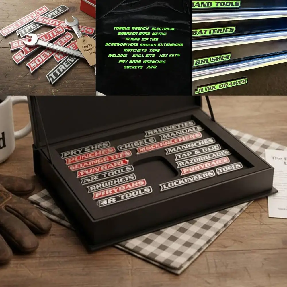 

Легко читаемая печать для мастерских, гаражей, пространства своими руками для механики, ящик для инструментов, этикетка, пластик, сильная магнитная фиксация, многоразовый жирный