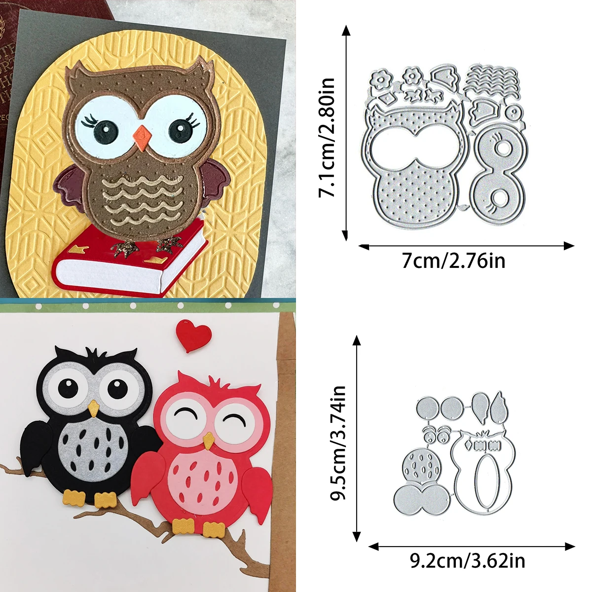 The Owl Metal Cutting Dies  Animal Frame DIY Educational Blade Punch Stencils Craft scrapbook Knife Mould 2024 New Arrivals