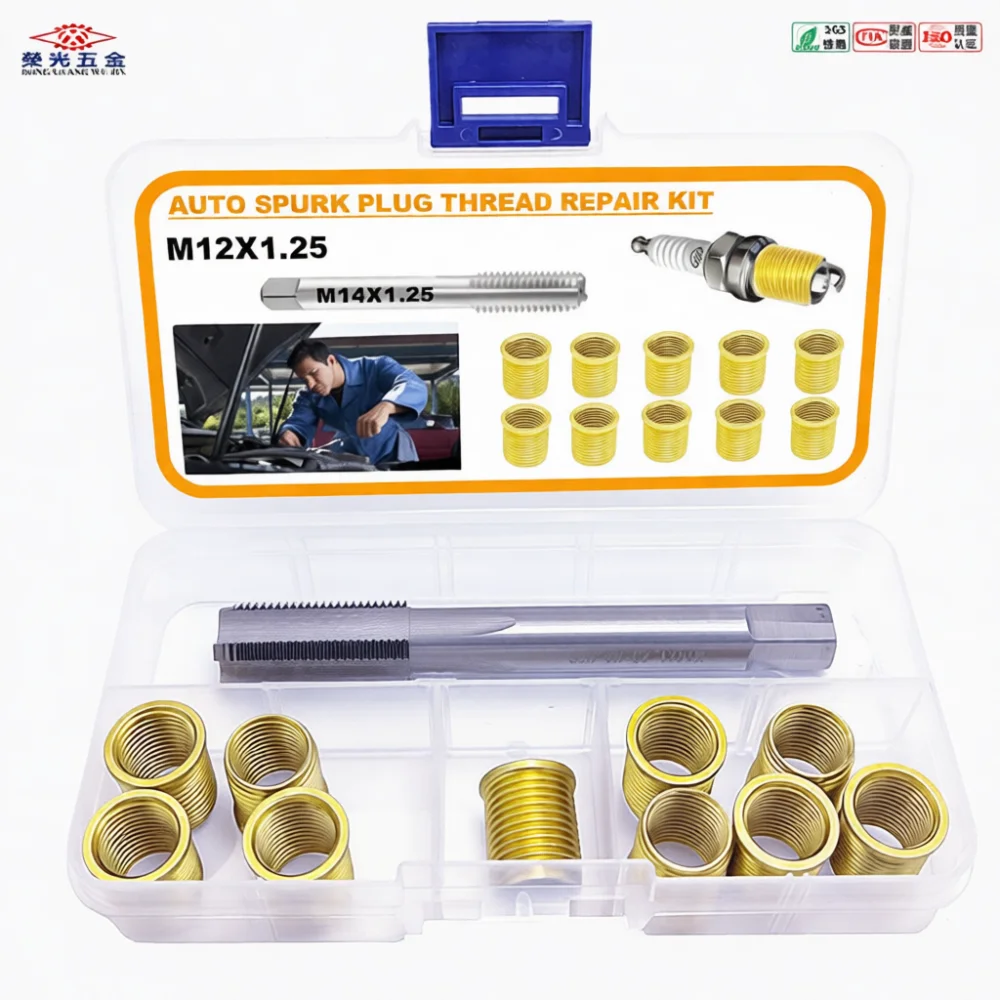 M14 1 25 Spark Plug Thread Restore Tool Kit Cylinder Head Insert Equipment For Car Motorcycle Engine Maintenance Diy