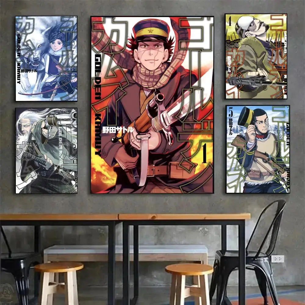 manga historical Golden Kamuy Poster Painting Wall Art Mural for Living Room Home Decor and Gifts