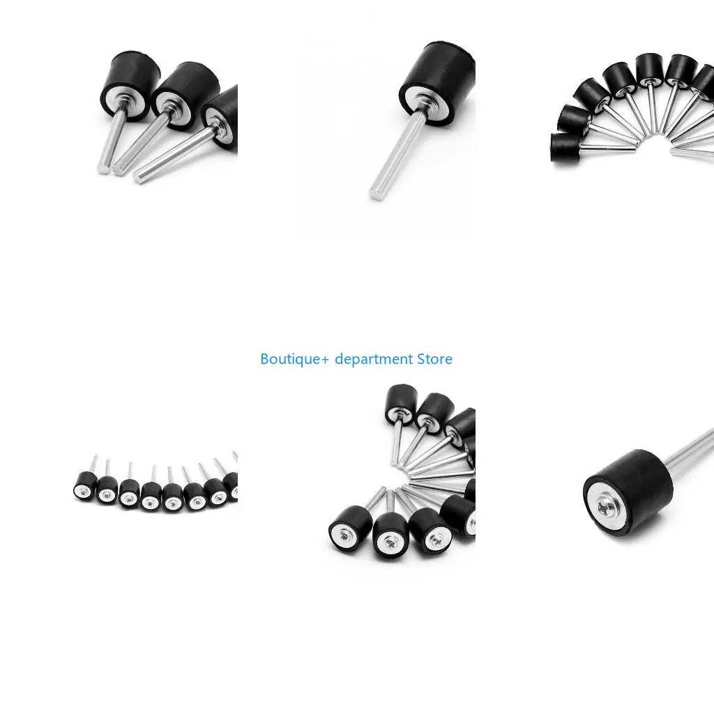 E1PD 10Pcs Drum Rubber Mandrels 1/8