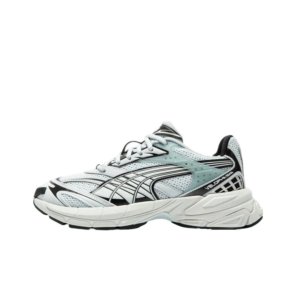 PUMA Velophasis Technisch Fabric Abrasion Resistant Mid top Casual Shoes Unisex Platinum Gray 390932-03