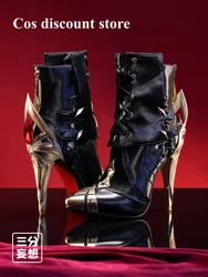 Arlecchino Cos Boots Game Genshin Impact Fontaine Knave Anime Women Cosplay Shoes Comic-con Party High Heel Boots Shoes 2025 NEW