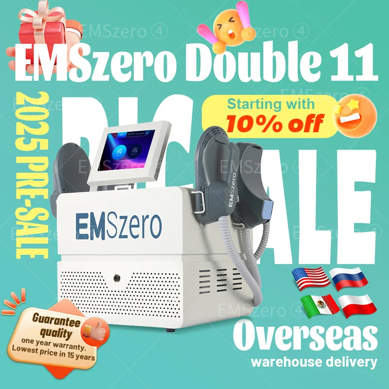 

NEW Professional EMSzero EMS Body Sculpting Machine Portable Shaping RF Muscle Stimulator 15Teslas 6500W 4 Handle