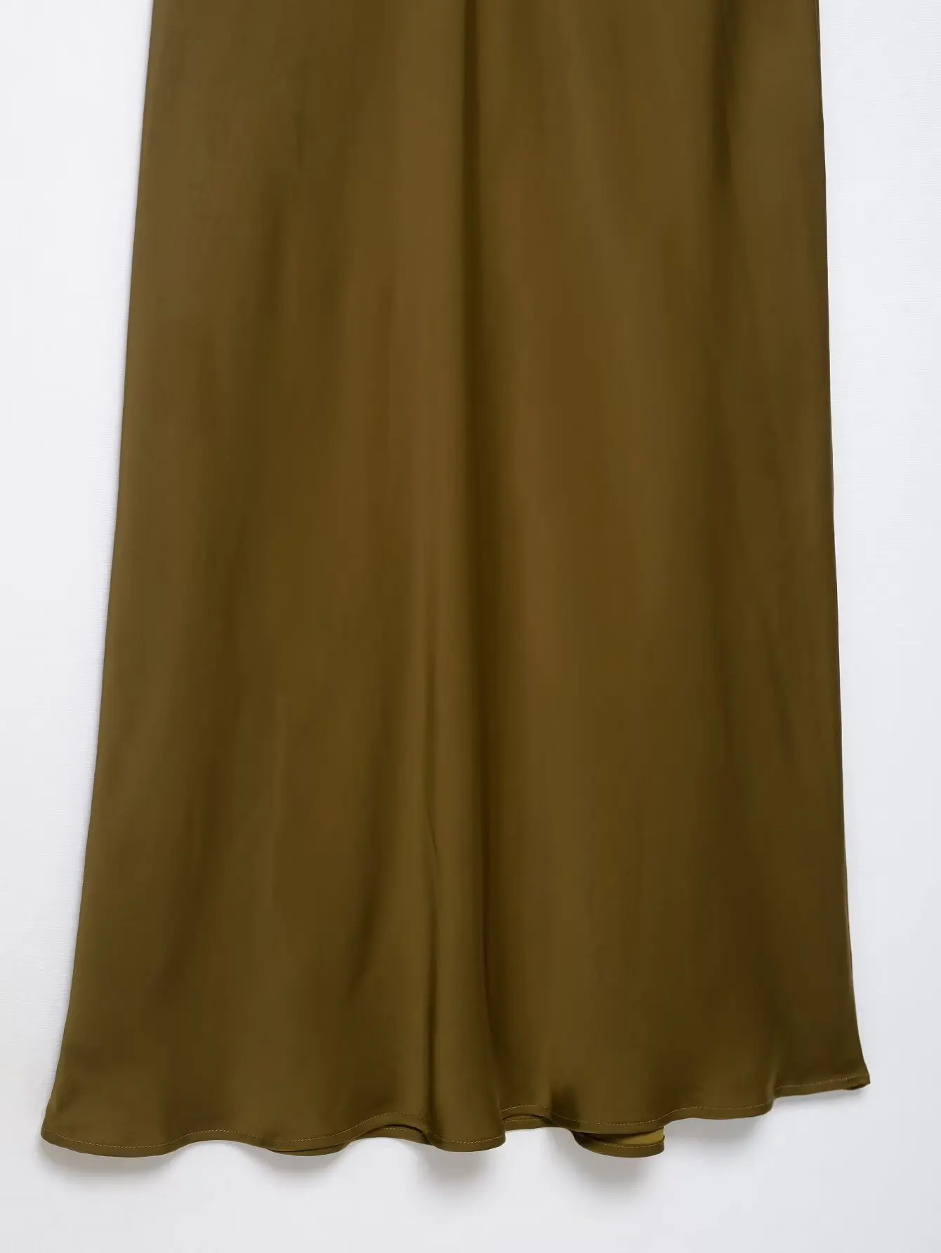 BSAY mujer cuello pico manga corta otoño nuevo artículo 2025 encaje contrastante textura de seda vestido MIDI vestido largo de noche francés