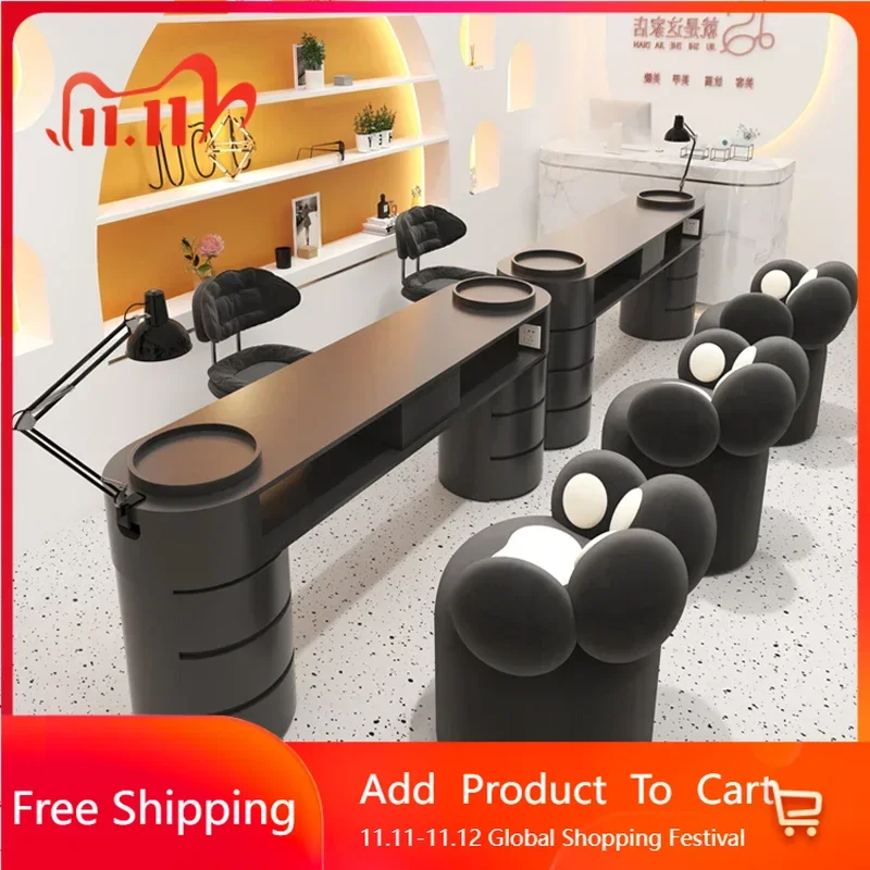 

Supplies Lamp Nail Table Drawer Organiser Station Nail Tables Luxury Designer Ergonomic Mesinha De Manicure Trendy Furniture