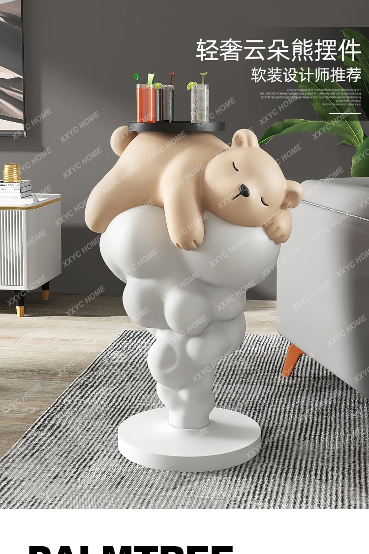 Прочный медведь орнамент гостиная от пола до потолка украшение дома поднос ТВ шкаф диван