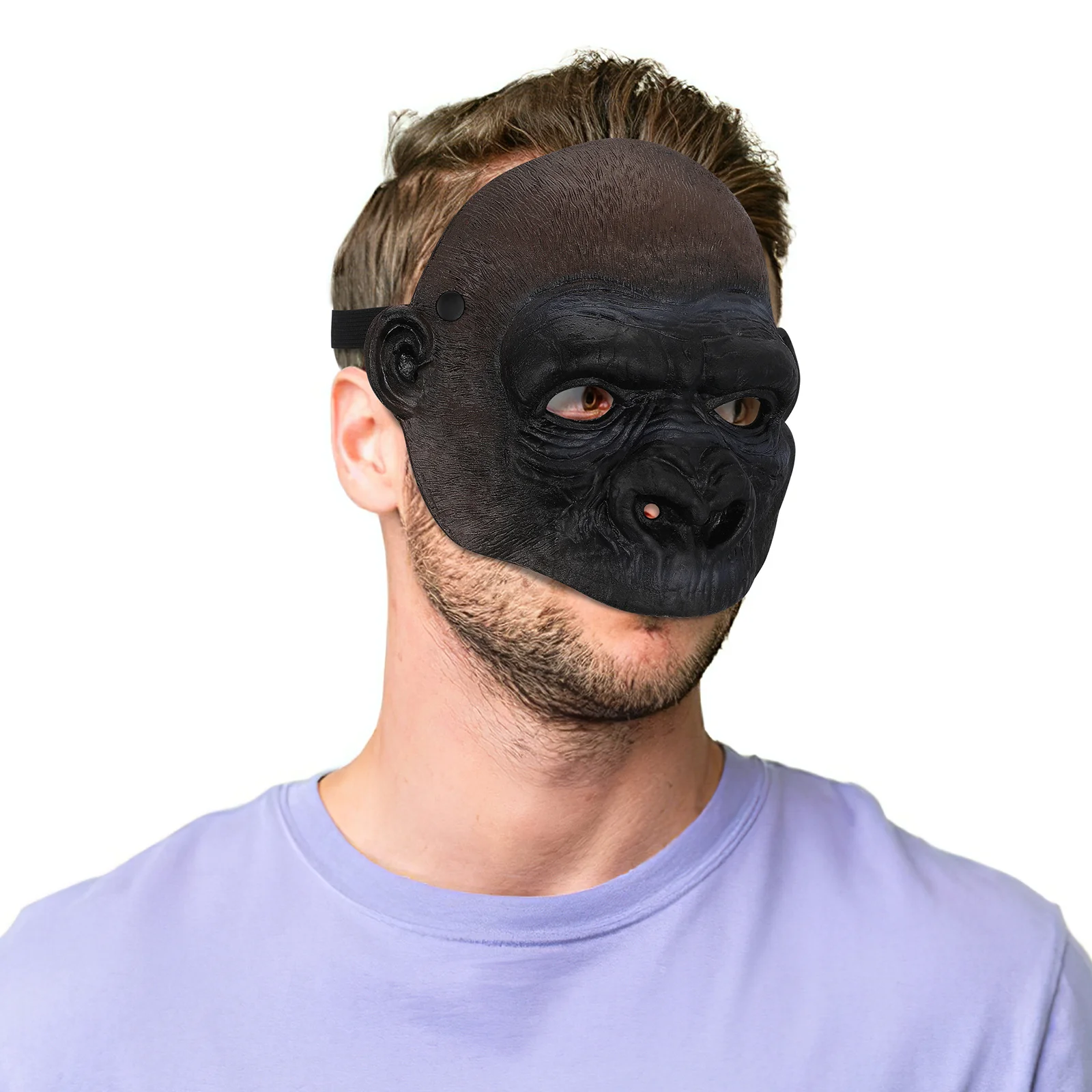 

Monkey Mask Half Face Funny Adult Animal Masquerade For Halloween Party Costume Scary Orangutan Headgear Eco-Friendly Foam