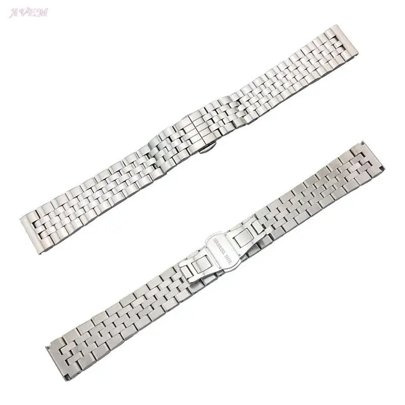 Stainless Steel Straps 12mm 14mm 16mm 18mm 19mm 20mm 21mm 22mm Curved End Watch Band Universal Bracelet Wristband Accessories