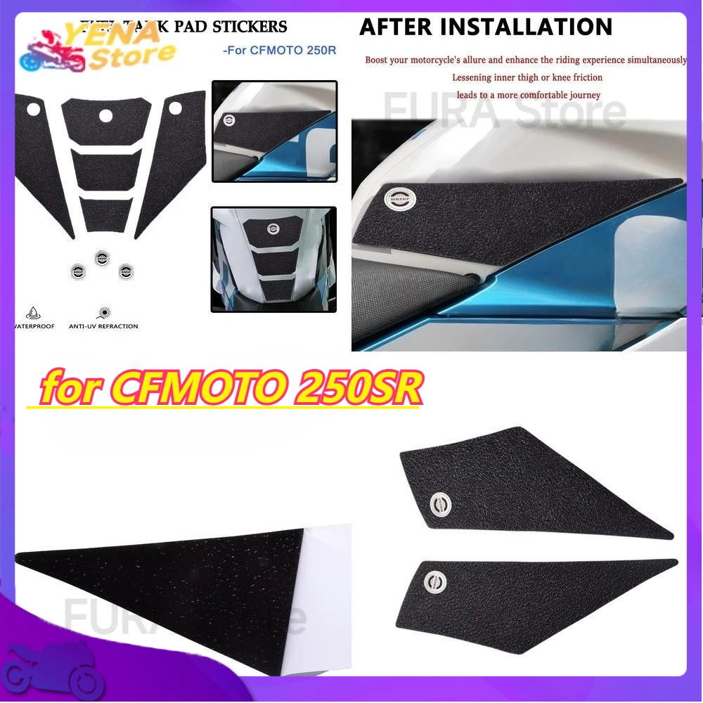 

Наклейки для модификации мотоцикла CFMOTO 250SR, противоскользящие защитные наклейки на боковой бак с рисунком рыбьей кости