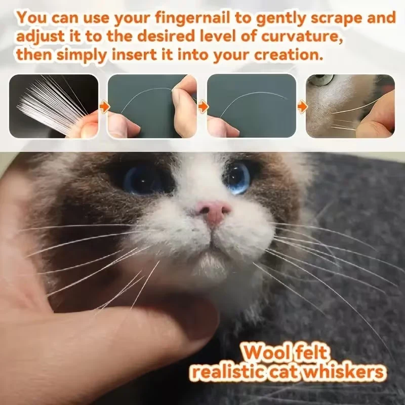 Lifelike Animal Whiskers for Crafts,Perfect for Felt Creations&Puppet Making,Adds the Perfect Finishing Touch toYour DIY Project