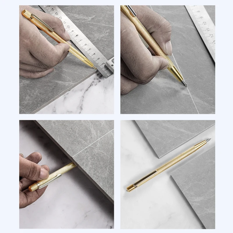5 Pcs Diamond Metal Marker Engraving Pen Tungsten Carbide Nib For Glass Ceramic Metal Wood Engraving Hand Tools