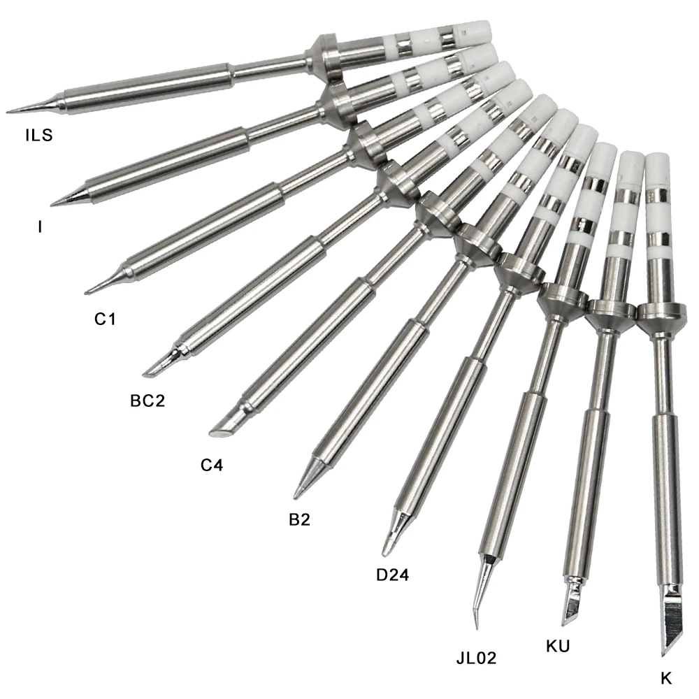 

TS100/Pine64 Soldering Iron tips Replacement Various models of Tip Electric Soldering Iron Tip K KU I D24 BC2 C4 C1 JL02